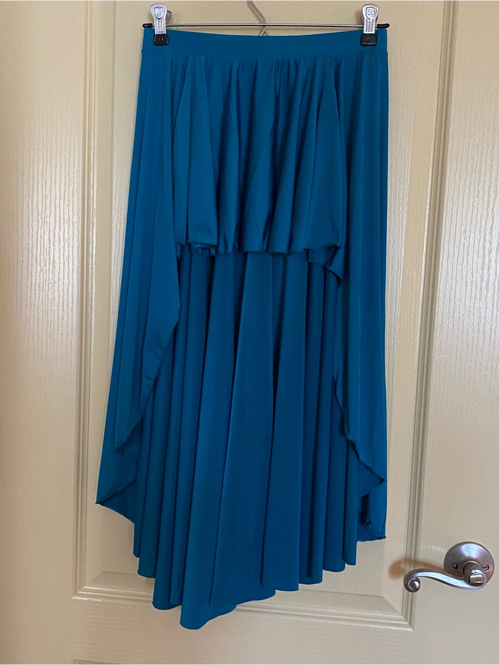 Natalie Dancewear Teal Dancewear high low skirt